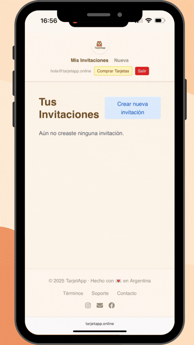 Vista previa TarjetApp
